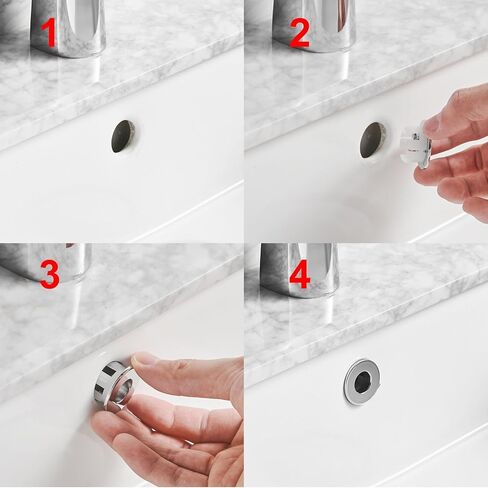 BWE Sink Basin Trim Overflow Cover Oil Rubbed Bronze Brass Insert in Hole Round Caps in Saudi Arabia