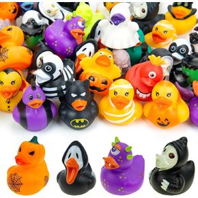 32 Pcs Rubber Ducks 2.16" Funny Doctor Nurse Cowboy Pilot Rubber Ducks Occupation Duckies Bath Toys for Jeep Ducking Floater Duck Gift for Birthday Thanksgiving Halloween Christmas Party Favors