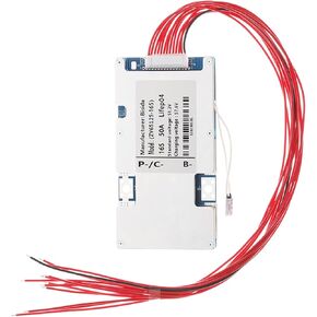 16S BMS 51.2V 30A Lifepo4 Battery Management System PCB Protection Board with Balance and NTC,Ten Functional protections, Common Port, for Lifepo4 Battery Pack (16S 51.2V 30A)