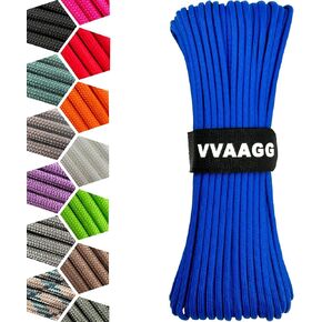VVAAGG 1000lb Climbing Utility Cord 100FT, 4mm Utility Heavy Duty 12 Strand Nylon Climbing Camping Rope, Tent Rope, Clothsline Rope