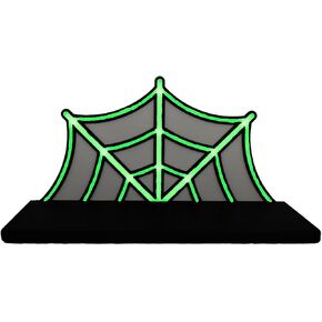 Spider Web Floating Shelf | Spooky Halloween Decor Shelf | 9" Wide x 5" Deep | Made in USA (Black)