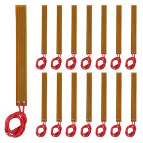 15pcs 10mmx93mm Film Heater Plate Adhesive Pad, PI Heating Elements Film 12V 12W Strip Heater Adhesive Polyimide Heater Plate (12V 12W 10mmx93mm)