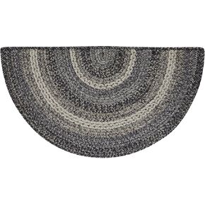 VHC Brands Sawyer Mill Black White Jute Rug Rect w/Pad 24x36