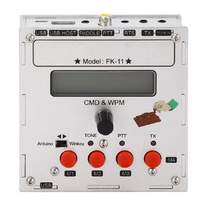 K3NG Keyer K3NG Code Full Functions LCD Display USB Keyboard Rotary Encoder CW Decoder Open Source CW Morse Code Aluminum Alloy K3NG Keyer