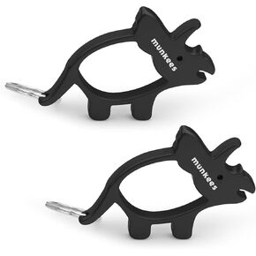 Triceratops Dinosaur Bottle Opener Keychain 2 Pack Aluminium Key Beer Opener, Outdoor Travel Accessories Grey