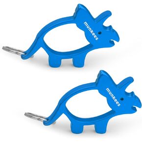 Triceratops Dinosaur Bottle Opener Keychain 2 Pack Aluminium Key Beer Opener, Outdoor Travel Accessories Grey