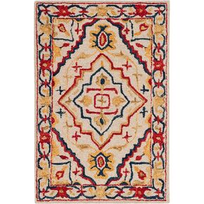 Safavieh Aspen Collection Runner Rug - 2'3" x 9', Green & Ivory, Handmade Boho Medallion Wool, Ideal for High Traffic Areas in Living Room, Bedroom (APN705Y)