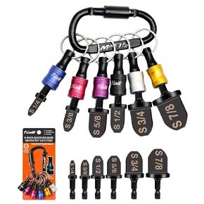 12PCS Swage Tool HVAC Repairing Set with Bit Holder,Air Conditioner Copper Tube Expander Swaging Tool Drill Bit Copper Pipe Swage, 1/4'', 3/8'',1/2'',5/8'',3/4'',7/8'' Bits Set