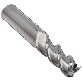 YG-1 E5983 Carbide Corner Radius End Mill, Long Reach, Uncoated (Bright) Finish, Finishing Cut, Non-Center Cutting, 45 Deg Helix, 3 Flutes, 3" Overall Length, 0.5" Cutting Diameter, 0.5" Shank Diameter, 0.06" Corner Radius