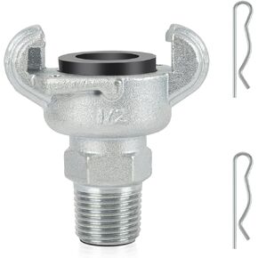 Air Hose Fitting Replacement Chicago Air Fitting, 1/2 NPT Male End Air Hose Fittings, Iron 2 Lug Universal Coupling