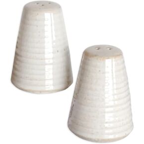 Mini Pitcher Cork Top, White 3.35 x 2.76 Inches Glazed Ceramic Salt-N-Pepper Shaker Set