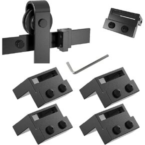 ZEKOO 2PCS Barn Door Stopper for Sliding Barn Door Flat Track, Barn Door Roller Stopper, (Fit for Track: Width: 1-9/16'', Thickness: 1/4'')