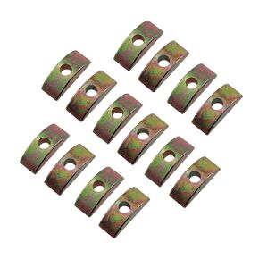 14PCS Alloy Half Moon Nut Spacer M6 29x11mm Half Moon Nut Connector Furniture Desk Connector Hardware for Table Liner Closet Cabinet Bed Washer
