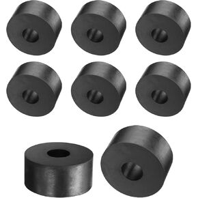 uxcell 8pcs Rubber Spacers 30mm OD, 8mm ID, 10mm Height Round Anti Vibration Spacer Rubber Bushing Grommets Thick Rubber Washers for Home Car Accessories