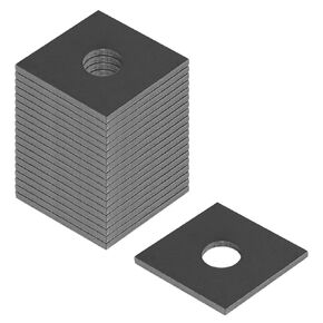 20 Pcs 2-3/8" x 2-3/8" Square Plate Washer for 5/8" Bolt,Thickness 3mm Square Shims Plate Fastener Flat Washer,Plain Finish