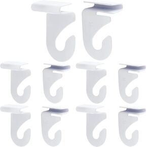Stainless Steel Drop Ceiling Hooks, 20Pcs 1.5" Metal Ceiling Hanger T-Bar Track Clip or Hanging Plants Decorations, White
