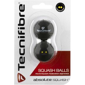 Tecnifibre Double Yellow Dot Squash Ball - 2 balls