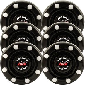 6 Pack of IDS Roller Hockey Puck Pro Shot (Black)