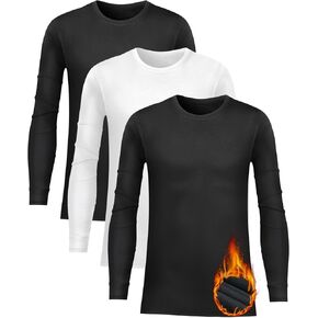 Rolimaka 2/3 Pack Boys 'Girls' Thermal Compression Shirt Fleece Lined Base Layer Top Youth Long Sleeve T-shirt Undershirt in Saudi Arabia
