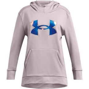 Under Armour Girls' Armour Fleece Iridescent Big Logo Hoodie