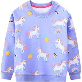 Toddler Girl Cotton Long Sleeve Sweatshirt Christmas Clothing 2-9Y