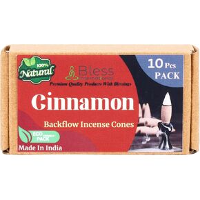 Bless-International Palo-Santo-100%-Natural-Incense-Backflow-Cones-for-Waterfall Handmade-Organic-Chemicals-Free for-Purification-Relaxation-Positivity-Meditation The-Best-scents-10-Count