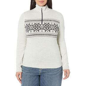 سترة Dale of النرويج Tindefjell النسائية - سترة صوف ميرينو للسيدات - سترات تزلج صوفية بقصة ضيقة وربع سحاب للنساء in Kuwait