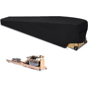 Rowing Machine Cover, Heavy Duty 600D Oxford Sports Rowing Machine Protective Cover with Zip and Drawstring,Waterproof,Dustproof and Breathable,Black,83"x24"x22" (Black)