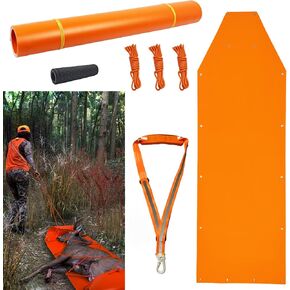 Thickened Deer Drag Sled Tear-Resistant Dead Deer Sled Game Hauler for Hunting with Deer Drag Harness and Handle, Save Effort, Deer Dragging Sled Deer Hunting Gear Hunting Accessories for Men Gifts