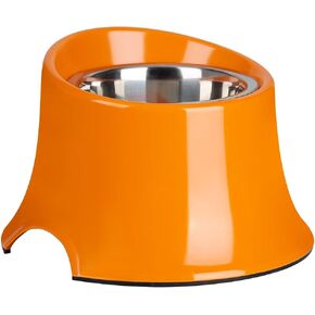 Super Design Elevated Dog Bowl Raised Dog Feeder for Food and Water, Non Spill Edges & Non Skid Sturdy Melamine Stand, Reduce Neck Stress, Less Regurgitating and Vomiting 1 Cup Orange in Kuwait