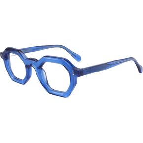 Retro Thick Acetate Full Rim Eyeglass Frames Recessed Unisex Reading Glasses