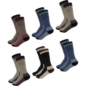 Andrew Scott Boys & Girls Hiking Merino Wool Boot Sock - Multi Packs