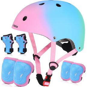 Kids Bike Helmet Ventilation & Adjustable Toddler Helmet for Ages 3-8 Kids Boys Girls Multi-Sport Helmet for Bicycle Skate Scooter, 5 Colors