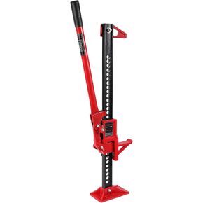 Car Jack, Pointed Head Type, 60" Ratchet Off-Road Multi-Purpose Farm Jack, 3 Ton (6000 Pound) Capacity Car Jack, Ideal for Cars/Trucks/Atvs/Suvs, Red in Kuwait