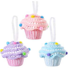 Christmas Tree Gift Box Hanging Ornaments 3pcs Pastel Macaron Sweet Foam Gift Box Hanging Christmas Tree Ornament for Indoor Outdoor Xmas Holiday Decor