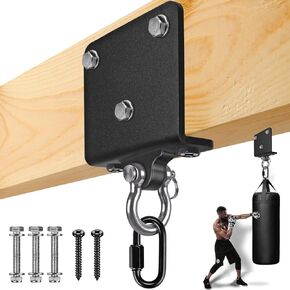 Punching Bag Hanger for Heavy Bag Beam Mount Hardware 360° Rotation Boxing Bag Ceiling Mount I-Beam Heavy Bag Hanger Beam Mount Hooks for Hanging Heavy Punching Bags