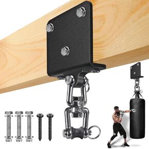 Punching Bag Hanger for Heavy Bag Beam Mount Hardware 360° Rotation Boxing Bag Ceiling Mount I-Beam Heavy Bag Hanger Beam Mount Hooks for Hanging Heavy Punching Bags