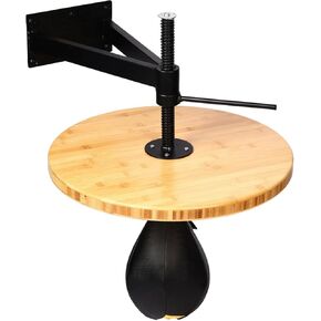 Adjustable Speed Bag Platform, Heavy-Duty Steel Frame, Thick Hardwood Board, with Speed Punching Bag Swivel and Boxing Bag for Boxing Training, Exercise, Fitness
