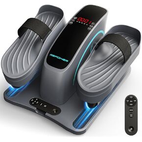 Under Desk Elliptical Electric, Ellipse Leg Exerciser for Seniors, Portable & Quiet, Seated Pedal Exerciser with Remote Control and Strap Pedals,12 Adjustable Speed Levels