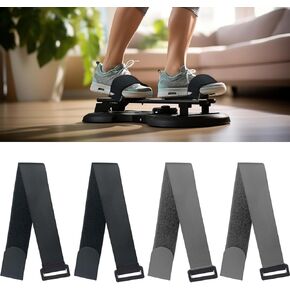 4 PCS Ellipse Leg Exerciser Machine Pedal Straps, Adjustable Elliptical Trainer Pedal Belt for Under Desk Elliptical Peddler Pedal Exercixer for Seniors Fitness Home Sports Accessories