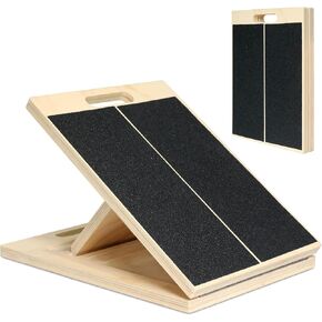 Calf Stretcher Portable Wooden Slant Board for Calf Stretching, 5 Adjustable Angles Incline Board, Load 220 lbs Physical Therapy Equipment for Squats, Exercise, and Leg