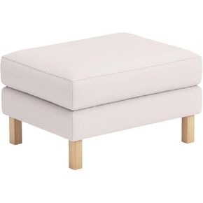 Sofa Cover Only! The Durable Fabric Karlstad Three Seat (Not Loveseat !) Sofa Cover (Width: 205CM) Replacement Compatible for IKEA Karlstad 3 Seater Slipcover (Flax Polyester Light Beige)