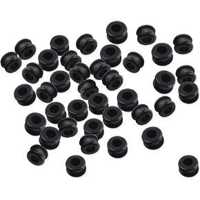 20PCS Antique/Vintage/Discontinued rubber grommets Replacement/Rubber Grommets fits for Hunter Ceiling Fan.Ceiling Fan Replacement Parts (20Pcs black)