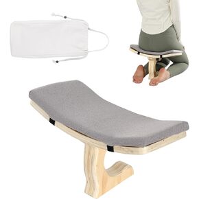 MABOZOO Portable Meditation Bench, Ergonomic Single Leg Meditation Stool Prayer Bench with Meditation Cushion and Travel Bag, Sturdy Meditation Chair Kneeling Bench for Kneeling, Sitting in Saudi Arabia