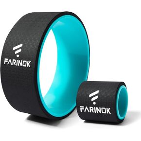 Yoga Wheel for Stretching & Flexibility to Help Back Aches & Tension, Deep Tissue Muscle Massage. Back Roller Wheel with Extra Cushion, Wider & Thickest Foam, Stretches and Strengthens Core Muscles
