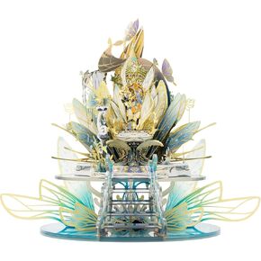 MU 3D Fairy Series Metal Puzzle Model Kits Cinderella's Elf Carriage, Princess Magic Palace Miniature Building, DIY Birthday Xmas Gift Toy Sets