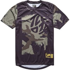 Troy Lee Designs Short Sleeve Flowline Youth Mountain Bike Jersey, Confined Black, X-Large