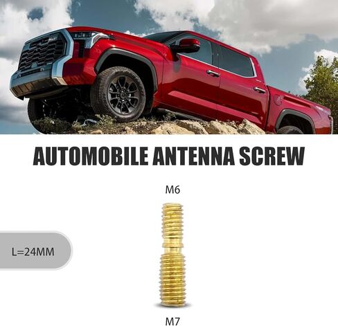 قطعة واحدة من هوائي استقبال إشارة الرصاصة للسيارة، 5.4 بوصة × 0.8 بوصة، سبيكة شارة وطنية للعلم الأمريكي + هوائي تزيين شخصي نحاسي، متوافق مع فورد F150 رانجلر وجيب شيفروليه (فضي) in Kuwait