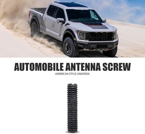 قطعة واحدة من هوائي استقبال إشارة الرصاصة للسيارة، 5.4 بوصة × 0.8 بوصة، سبيكة شارة وطنية للعلم الأمريكي + هوائي تزيين شخصي نحاسي، متوافق مع فورد F150 رانجلر وجيب شيفروليه (فضي) in Kuwait