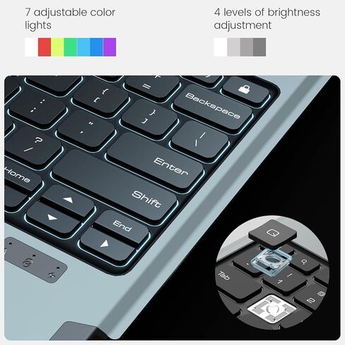 Nillkin Carry Go Backlit Keyboard Case for iPad Pro 12.9 (3rd/4th/5th/6th Generation) with Handle, Grey for iPad Air 13 inch M2 Detachable Keyboard with Trackpad,Kickstand,Great Typing,Function Row in Saudi Arabia